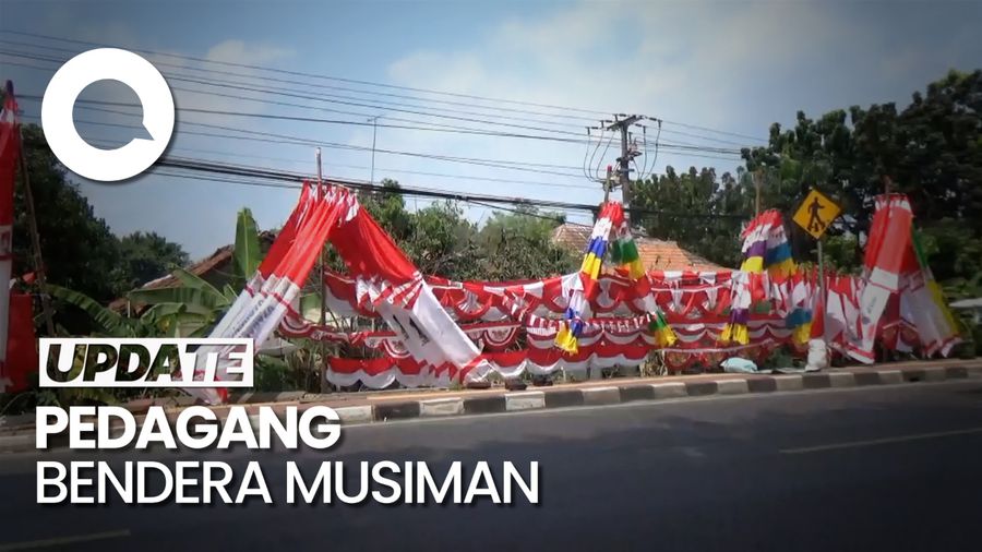 Omzet Menggiurkan, Pedagang Kopi Ini Mendadak Beralih Berjualan Bendera