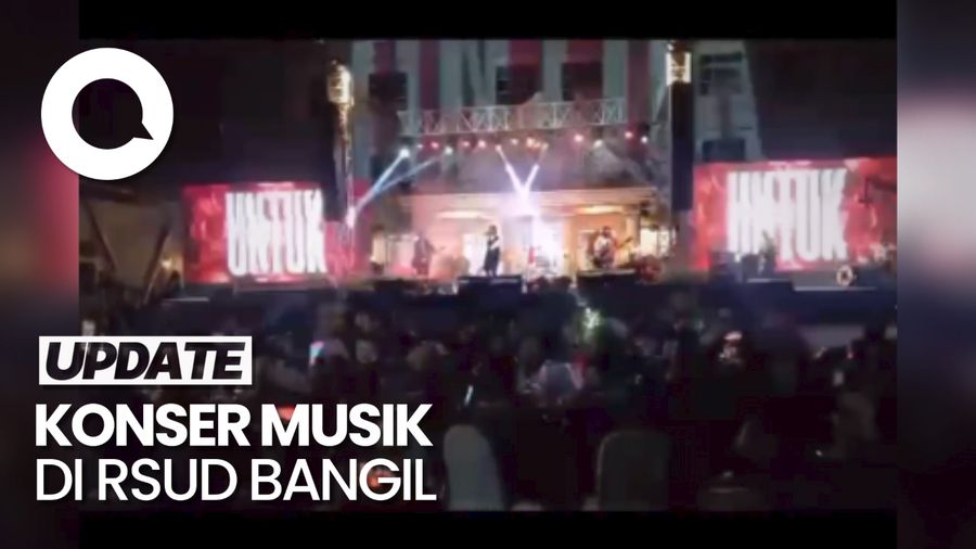 Suasana saat RSUD Bangil Gelar Konser Musik Dekat IGD-Poli Jantung 