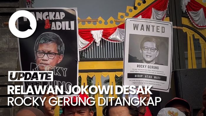 Relawan Jokowi Serbu Polda Metro, Minta Rocky Gerung Ditangkap