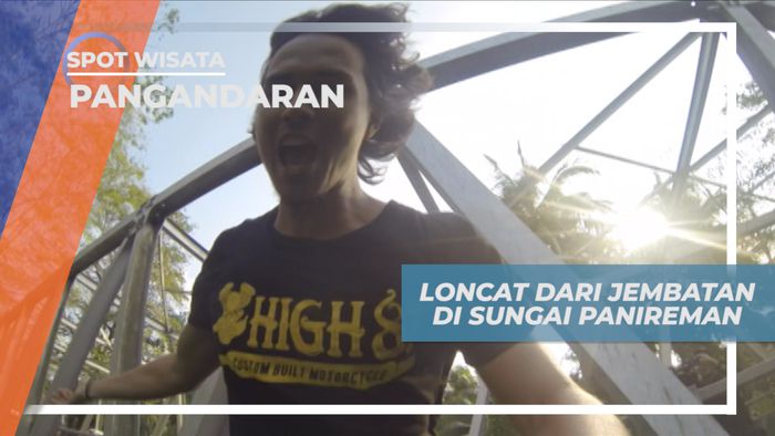Uji Nyali, Melompat ke Sungai Panireman dari Atas Jembatan, Pangandaran