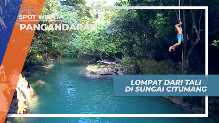 Seru-seruan Menikmati Jernihnya Air Sungai Citumang, Pangandaran