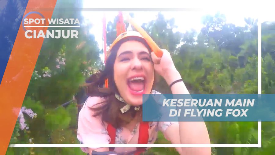 Pacu Adrenalin, Meluncur Seru di Wahana Flying Fox, Cianjur