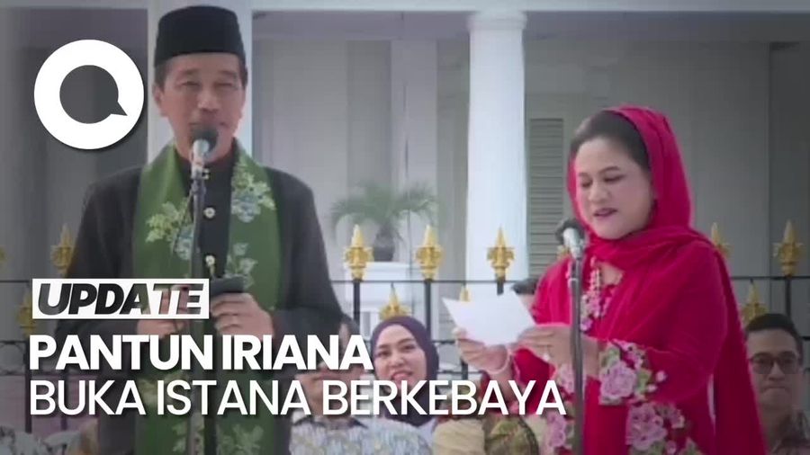Momen Iriana Jokowi Berpantun Buka Gelaran Istana Berkebaya