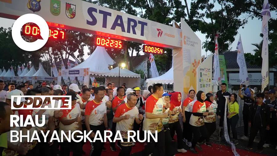 Gubernur dan Kapolda Meriahkan Riau Bhayangkara Run di Pekanbaru