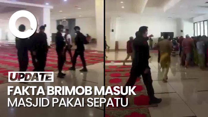 Heboh Brimob Masuk Masjid Raya Sumbar Bersepatu saat Pemulangan Paksa