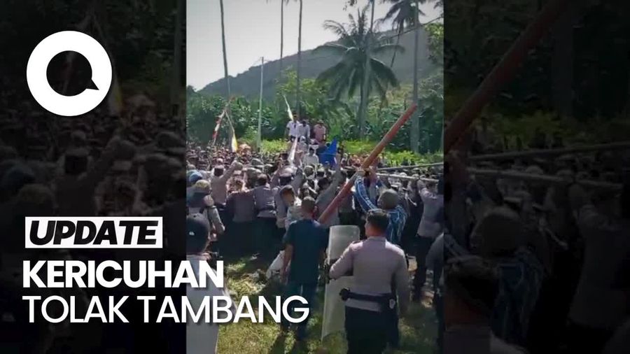 Momen Kericuhan Tolak Tambang di Bone Bolango, 2 Warga dan 1 Polisi Luka