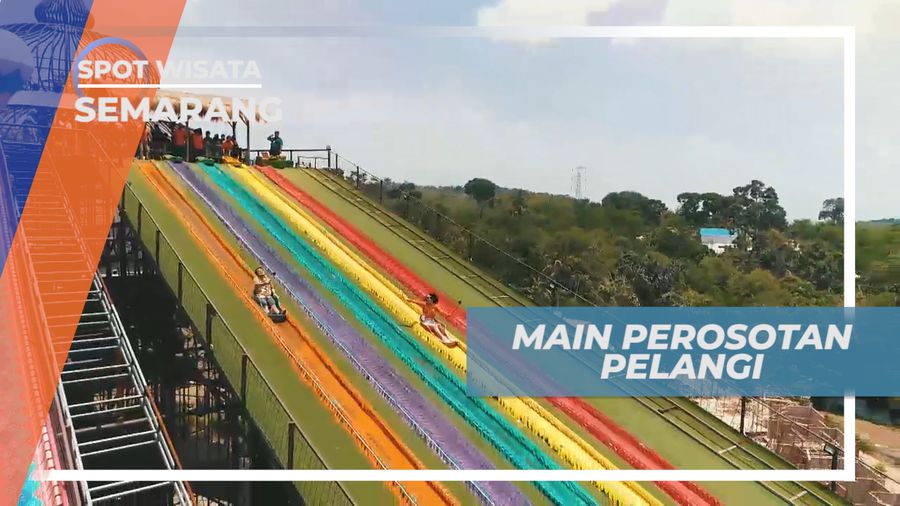 Sensasi Meluncur Seru di Wahana Perosotan Pelangi, Semarang