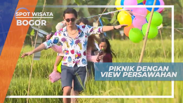 Piknik Asik Dengan Pemandangan Hamparan Sawah di Bogor