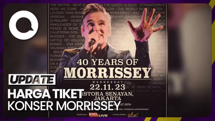 Morrissey Bakal Konser di Jakarta pada 22 November