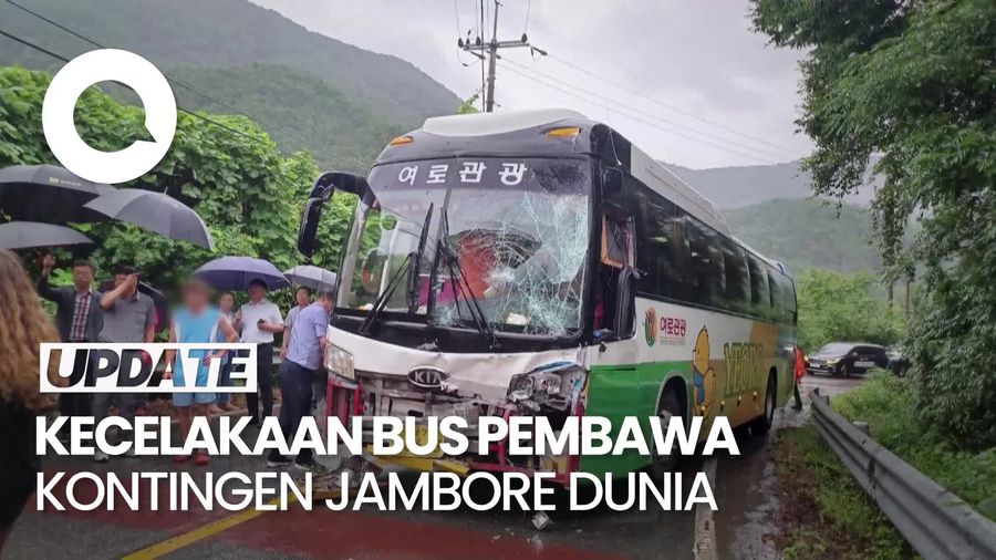 Bus Pembawa Anggota Jambore Dunia Kecelakaan