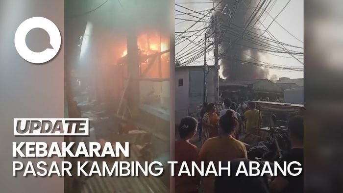Pasar Kambing Tanah Abang Terbakar, 18 Mobil Damkar Diterjunkan