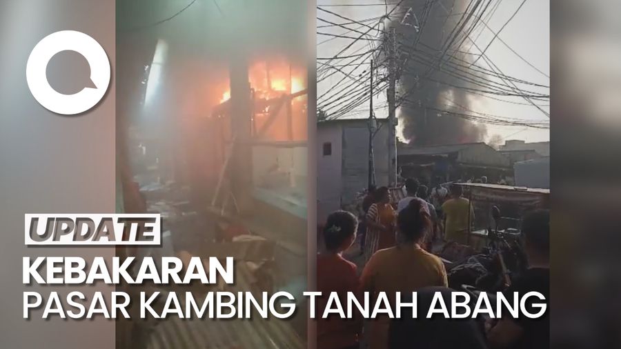 Pasar Kambing Tanah Abang Terbakar, 18 Mobil Damkar Diterjunkan