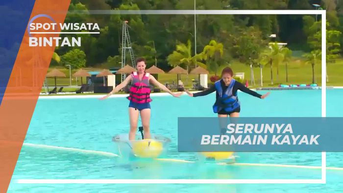 Tantangan Seru Berdiri di Atas Kayak, Treasure Bay Bintan