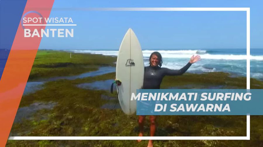 Surfing Seru di Pantai Sawarna Banten