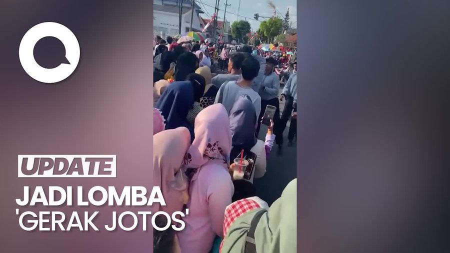 Momen Kericuhan Peserta Lomba Gerak Jalan di Bangkalan