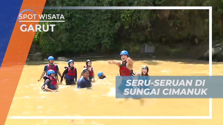 Berbagi Keseruan, Melompat ke Dalam Sungai Cimanuk dari Ketinggian, Garut