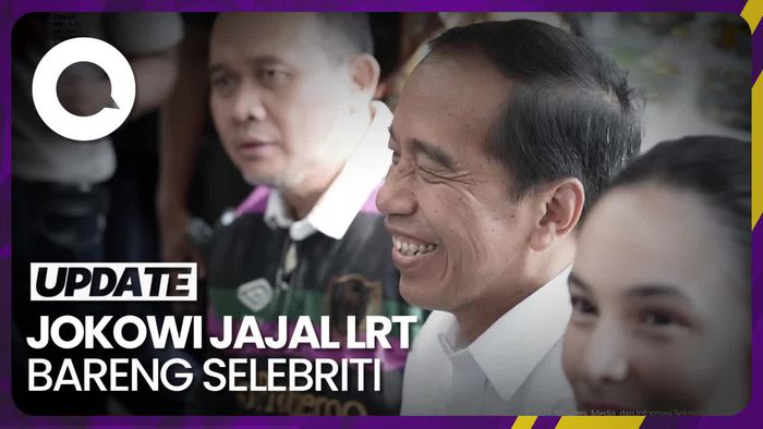 Momen Jokowi Jajal LRT Jabodebek Bareng Selebriti