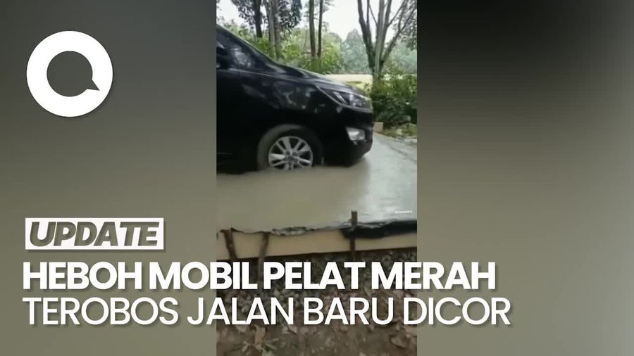 Viral Mobil Dinas Sumsel Terobos Jalan Baru Dicor, Ini Klarifikasinya