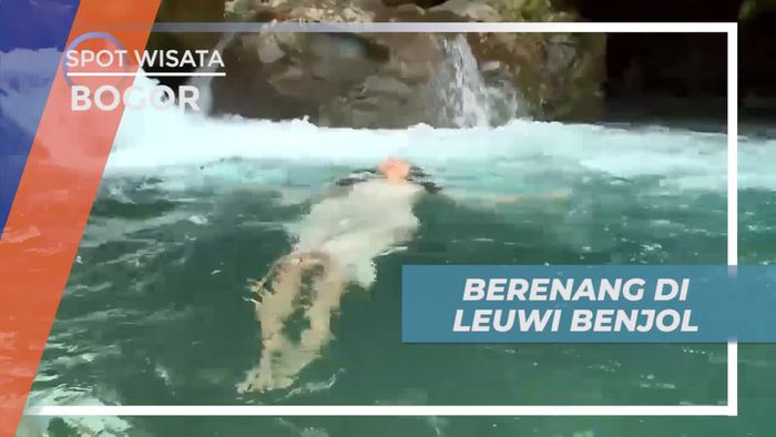 Berenang di Kejernihan Air Leuwi Benjol Bogor