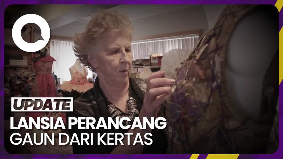 Tangan Mahir Lansia 69 Tahun Rancang Gaun dari Kertas