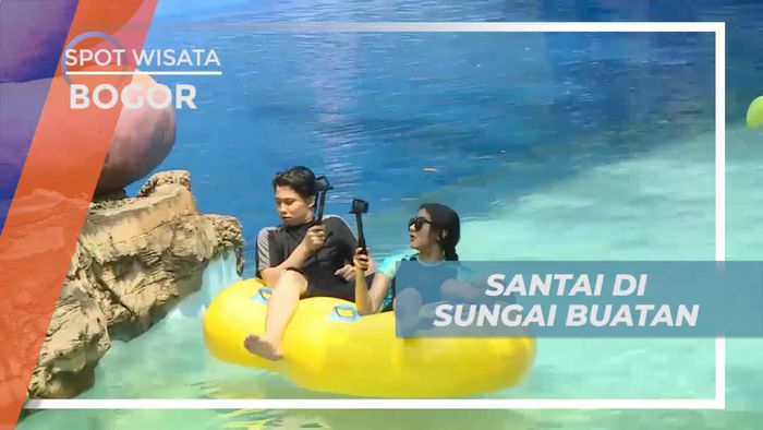 Bersantai di Sungai Buatan Kawasan Wisata Air Bogor