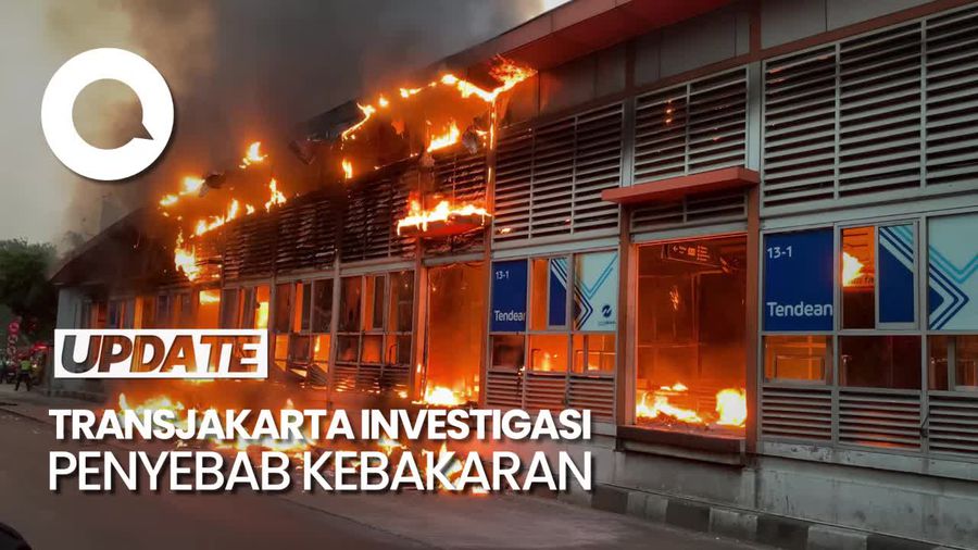 TransJakarta Tunggu Hasil Investigasi soal Penyebab Halte Tendean Terbakar