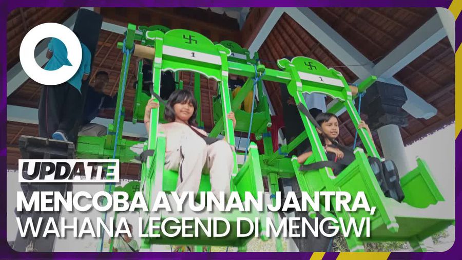 Keseruan 1 Menit Menjajal Ayunan Jantra di Mengwi