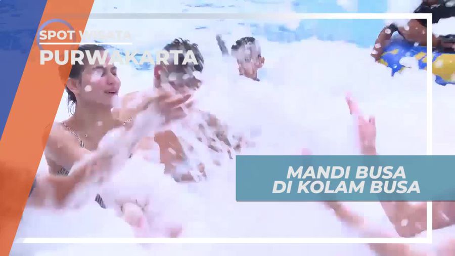 Seru-seruan Mandi Busa di Green Valley Waterpark Purwakarta