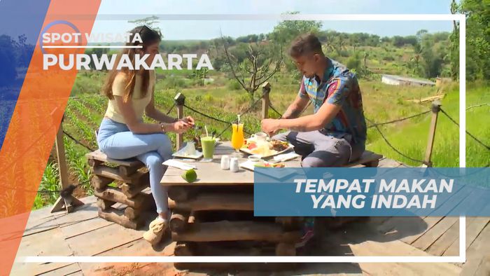 Menyantap Menu Makan Siang Berteman Pemandangan Alam yang Indah, Purwakarta