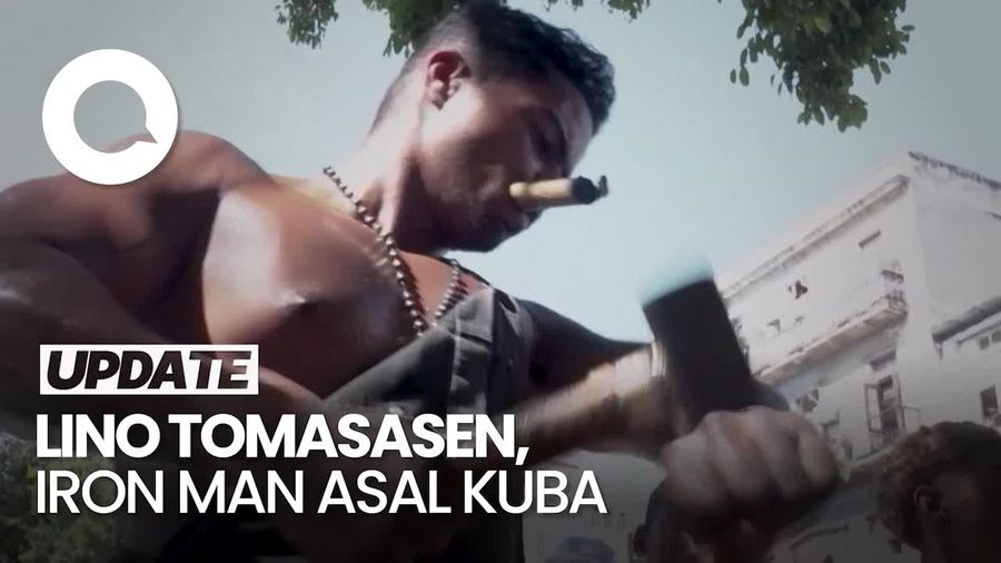 Aksi Iron Man Asal Kuba Pukul Diri Sendiri Pakai Palu