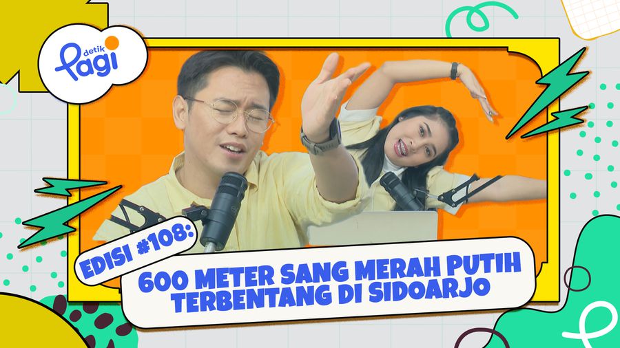 600 Meter Sang Merah Putih Terbentang di Sidoarjo