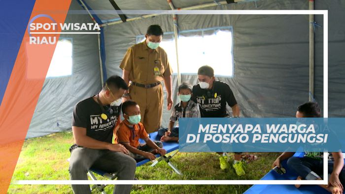 Menyapa Warga Korban Kabut Asap di Posko Pengungsian, Riau