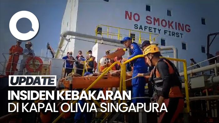 Ruang Kapal AB Olivia Singapura Terbakar di Selat Karimata: 2 ABK Jadi Korban