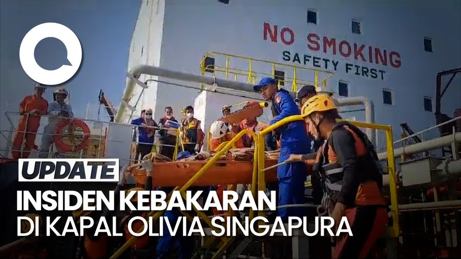 Ruang Kapal AB Olivia Singapura Terbakar di Selat Karimata: 2 ABK Jadi Korban