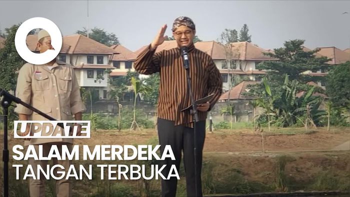 Momen Anies Ajak Salam Merdeka dengan Tangan Terbuka Bukan Mengepal