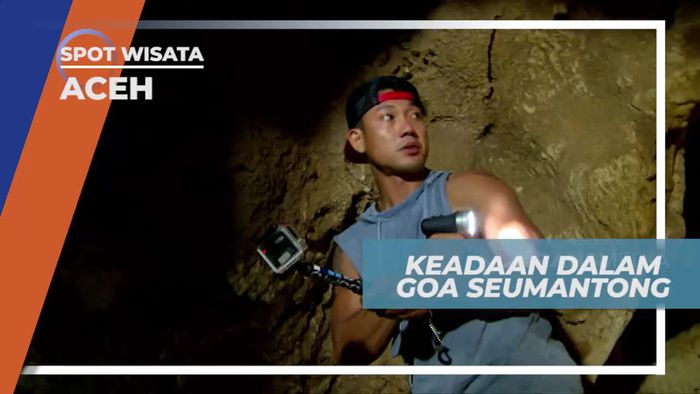 Merasakan Suasana di Dalam Goa Seumantong Aceh