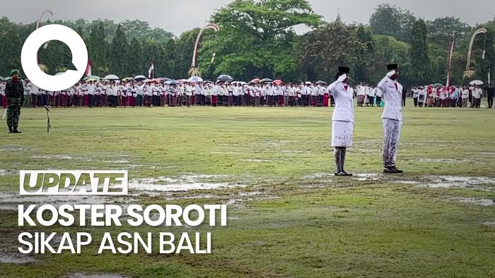 Koster Soroti ASN Bali Gegara Pakai Payung saat Upacara HUT Ke-78 RI