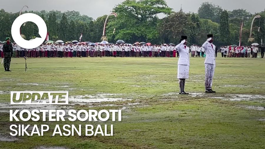 Koster Soroti ASN Bali Gegara Pakai Payung saat Upacara HUT Ke-78 RI