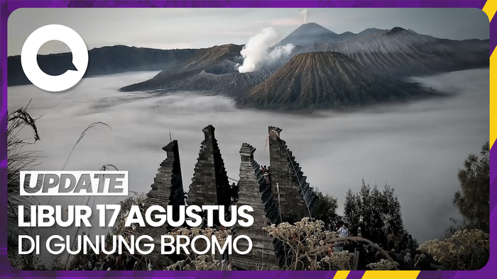 Gunung Bromo Ramai Dikunjungi di Libur HUT ke-78 RI