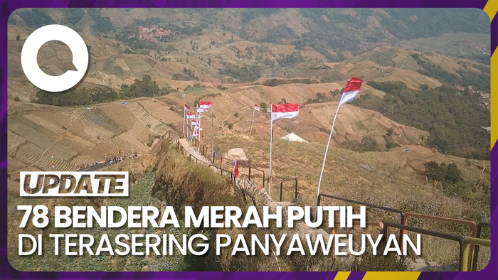 Terasering Panyaweuyan Majalengka Makin Cantik di Momen HUT ke-78 RI
