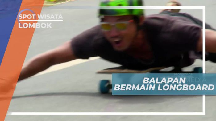 Adu Cepat Balapan Menggunakan Longboard, Lombok