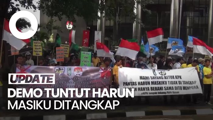 Sejumlah Massa Geruduk KPK, Minta Harus Masiku Ditangkap