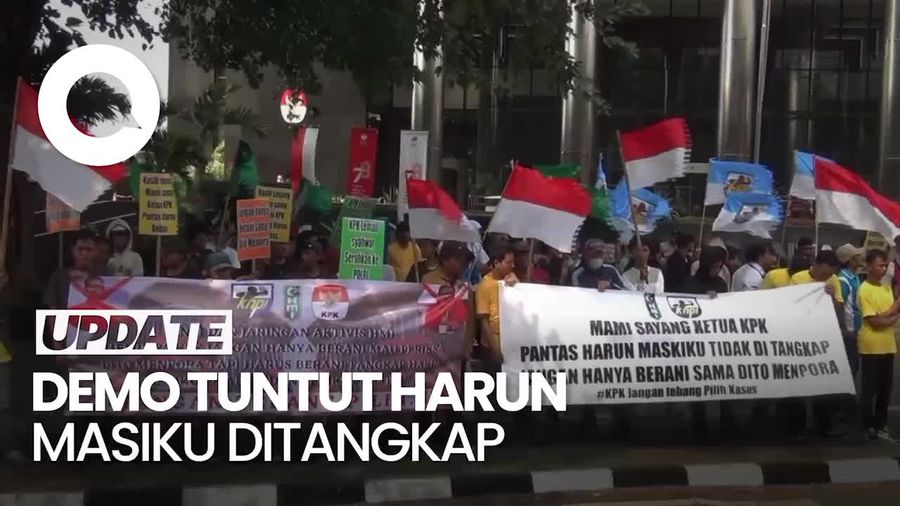 Sejumlah Massa Geruduk KPK, Minta Harus Masiku Ditangkap