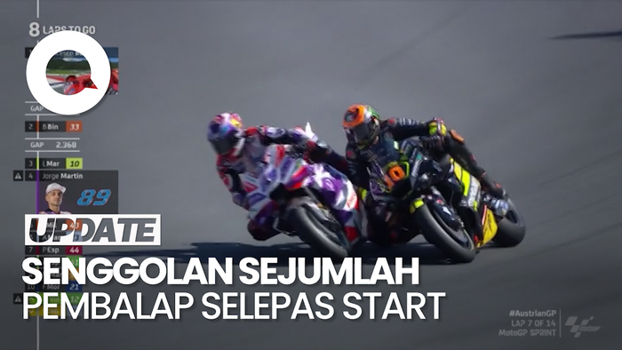 Kaos di Sprint Race MotoGP Austria, Bagnaia Juaranya