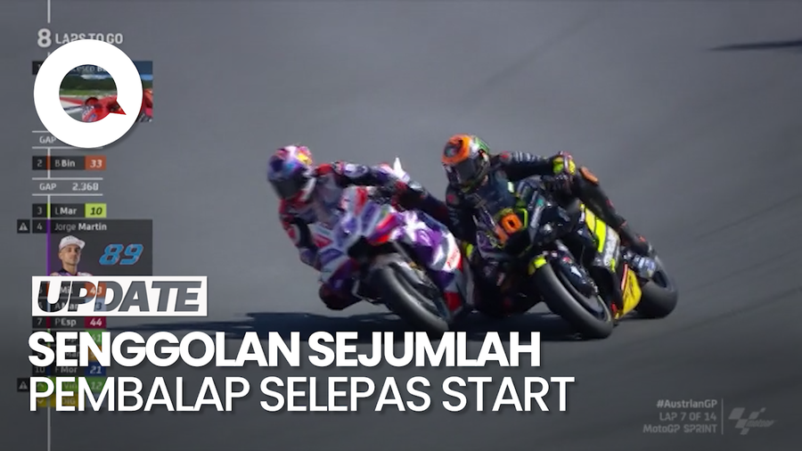 Kaos di Sprint Race MotoGP Austria, Bagnaia Juaranya