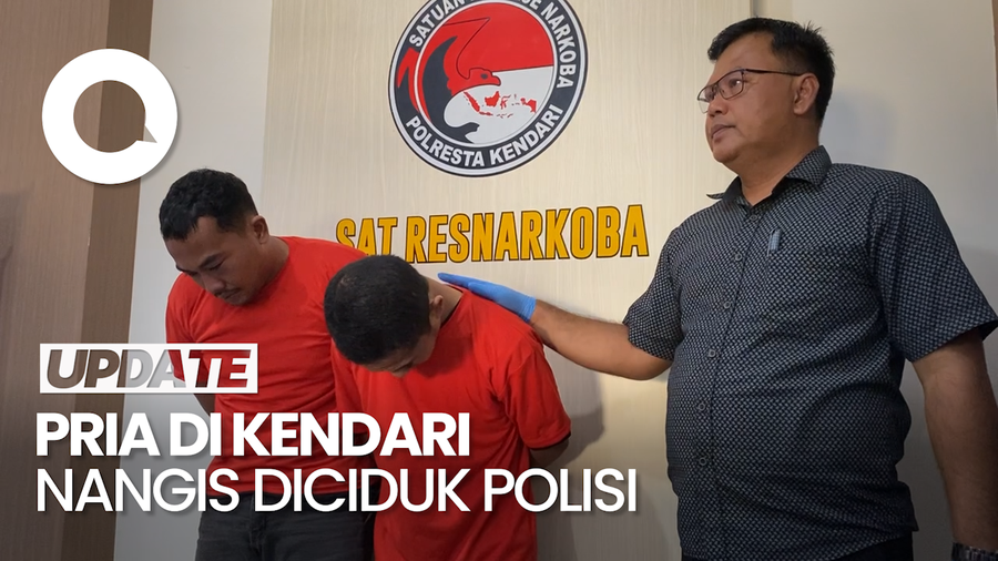 Tangis Tersedu-sedu Pria di Kendari Usai Terciduk Terima Paket Ganja