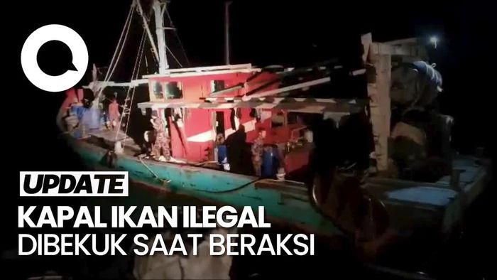 Detik-detik Kapal Ikan Ilegal Diciduk Petugas KKP