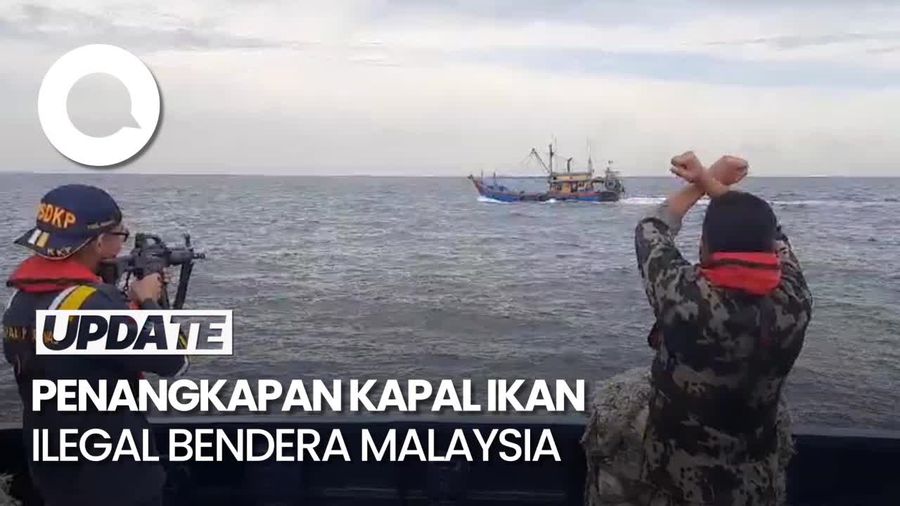 Dor! KKP Hentikan Kapal Ikan Ilegal Bendera Malaysia di Selat Malaka