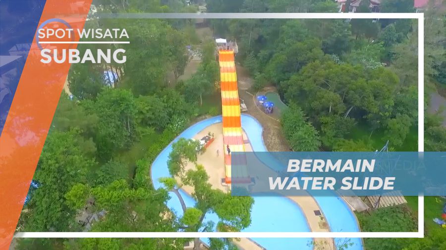 Liburan Seru, Basah-basahan Bermain Water Slide di Taman Wisata Air, Subang