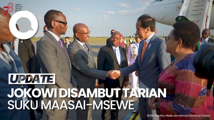 Sambutan Meriah Saat Jokowi Mendarat di Tanzania
